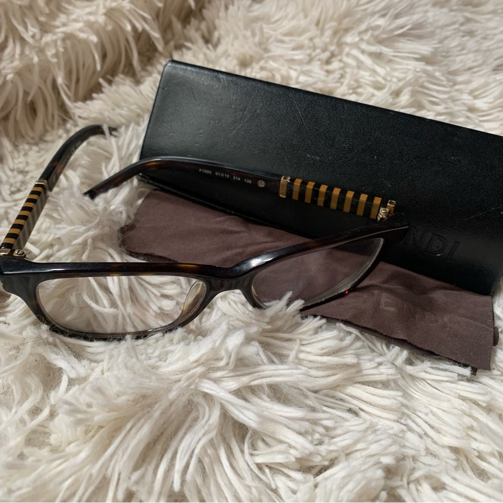 Fendi glasses frame and case with cleaning cloth